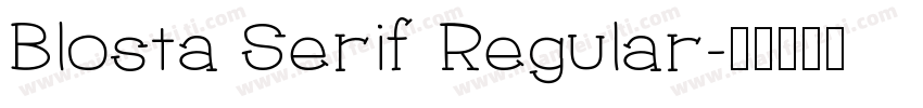 Blosta Serif Regular字体转换